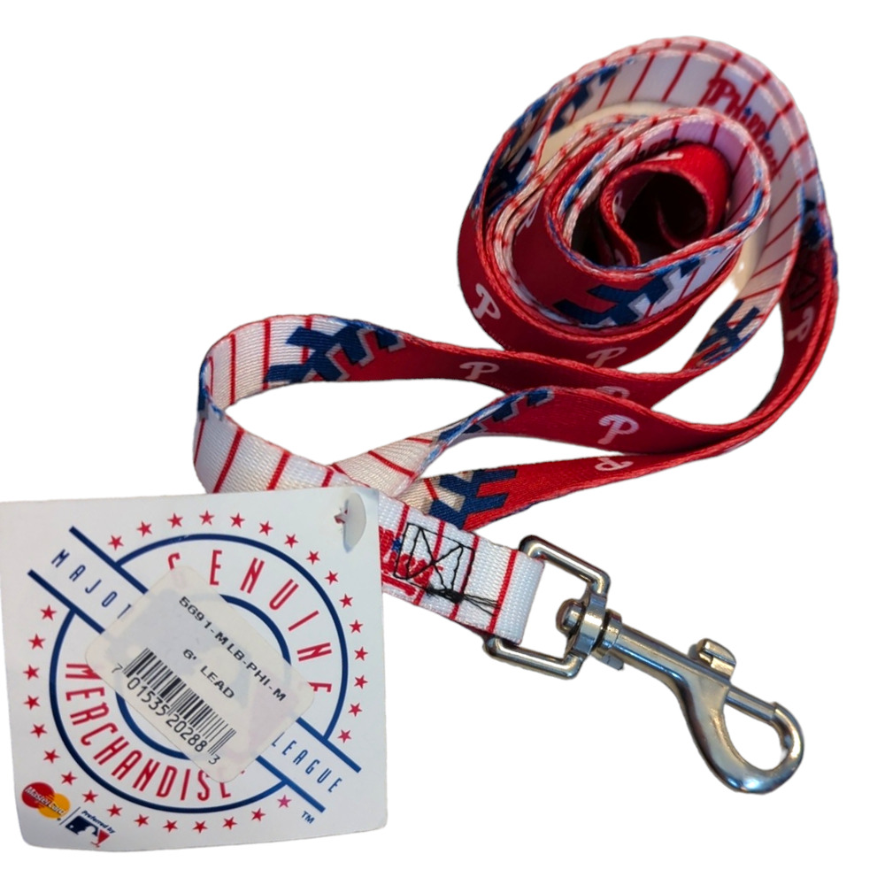 Philadelphia Phillies MLB Premium Officially Licensed Dog Lead Leash NEW HUNTER